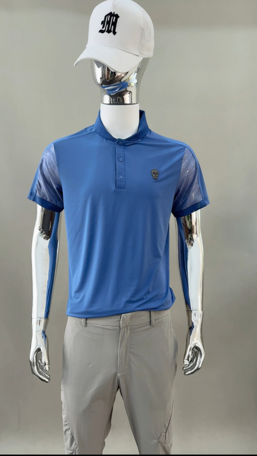 스컬 로고 모크넨 경량 폴로 셔츠