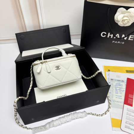 CHANEL 캐비어 퀼팅 미니 보석 가방